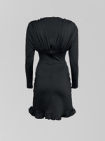 Платье Dzhadagaevs однотонное короткое с перекрученным низом и боди