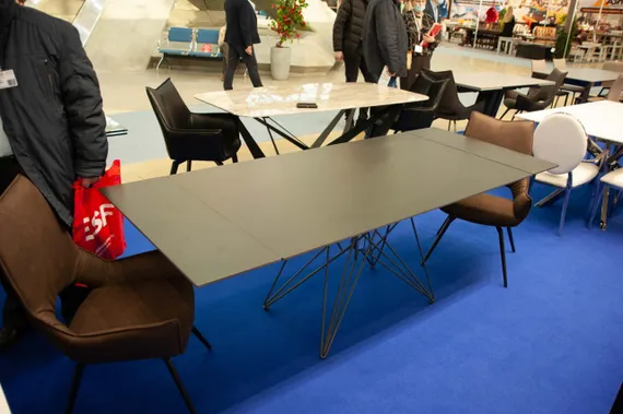 Стол раздвижной Everest 160-220х90 см, черный камень