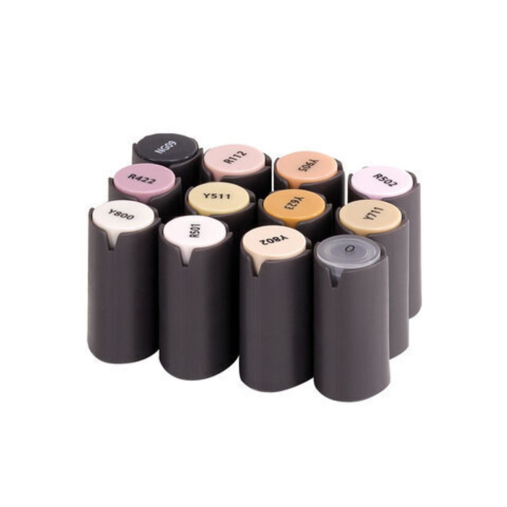 Маркеры для скетчинга двусторонние 1 мм - 6 мм BRAUBERG ART CLASSIC, НАБОР 12 шт., телесные тона, 151889