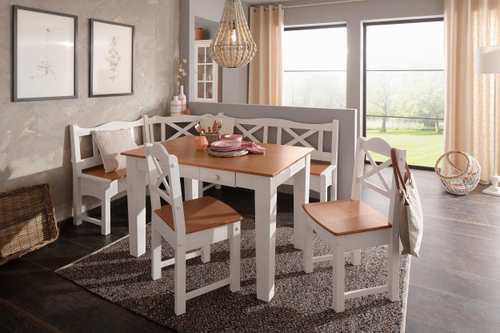 стол обеденный 120х80 и скамья, для сада, кухни, дачи, для террасы деревянный