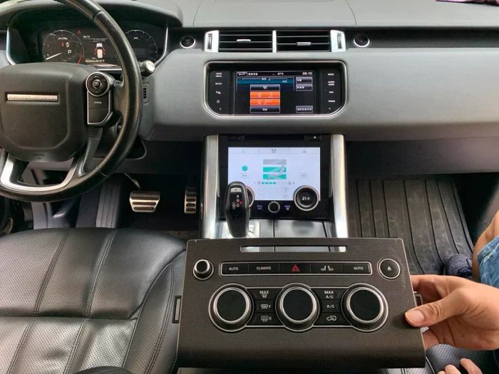 Сенсорная панель климата Range Rover Sport 2013-2017 - Kuberg ZF-2006 LCD/ЖК экран 9" с отверстием под CD
