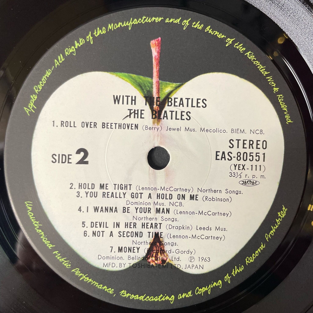 Винтажная виниловая пластинка LP With The Beatles (Japan 1976) (Obi)