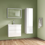 Комплект тумба Velluto 60 (60*60*450) подвесная с раковиной Слим 60