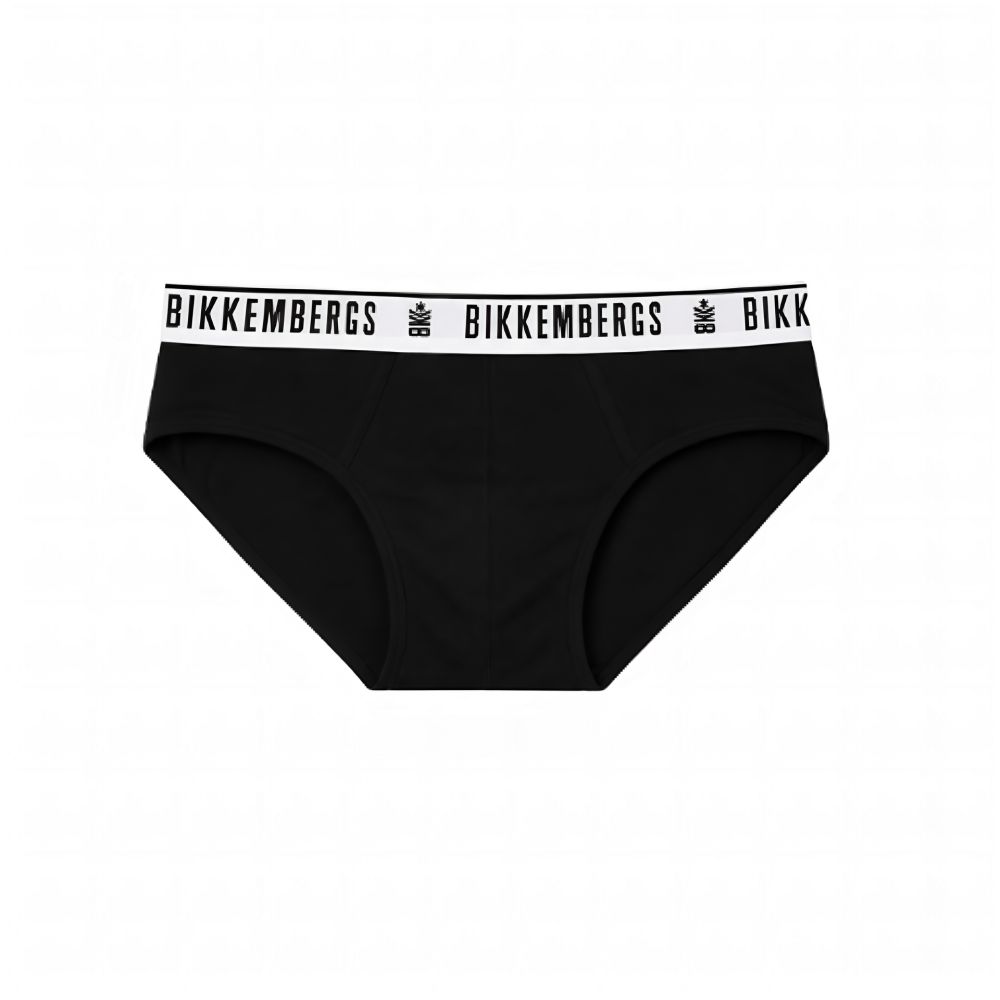 Набор мужских трусов брифов 2в1 (черные, белые) Bikkembergs BKK42USP19BI