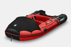 Надувная лодка GLADIATOR E420PRO красно-черный
