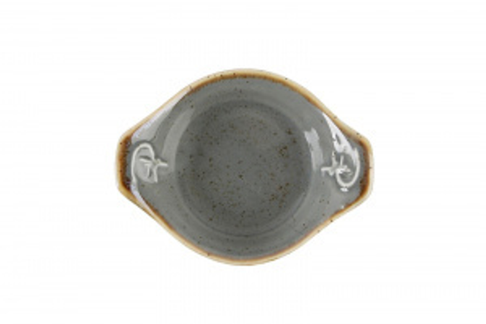 Соусник с ручками d 7 см фарфор цвет темно-серый Seasons