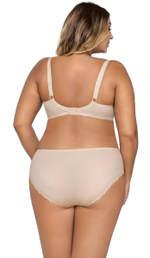 Элегантный бюстгальтер plus size с уплотненными чашками из нежной микрофибры (Размер: 90G) (Цвет: белый)