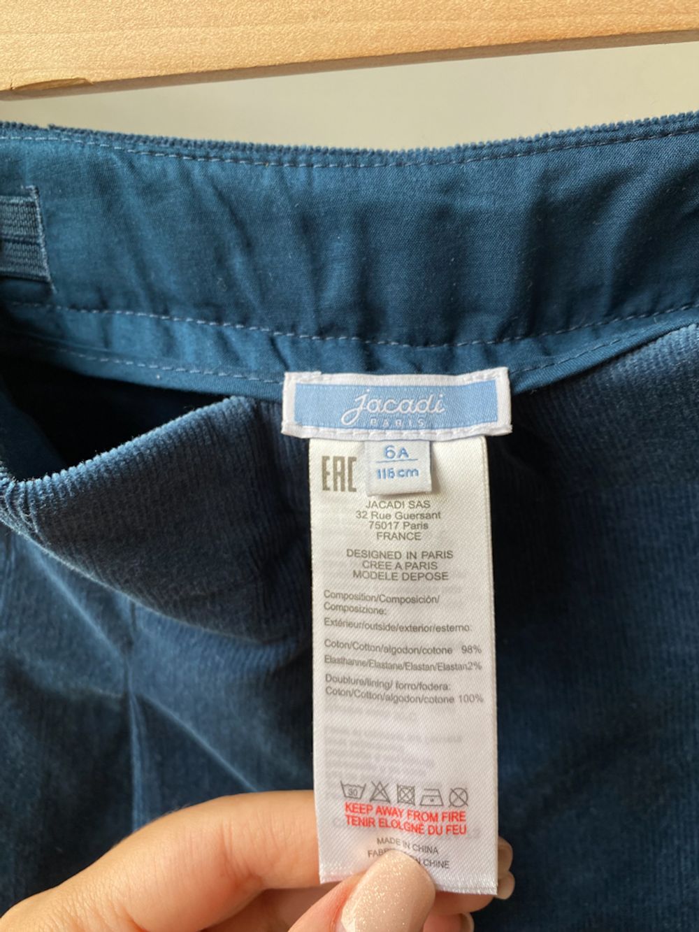 Новые вельветовые шорты Jacadi, 116