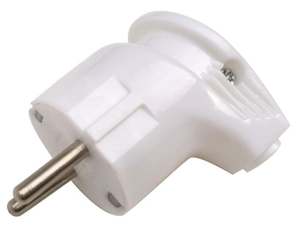 Вилка угловая с З/К белая 4110 IN HOME