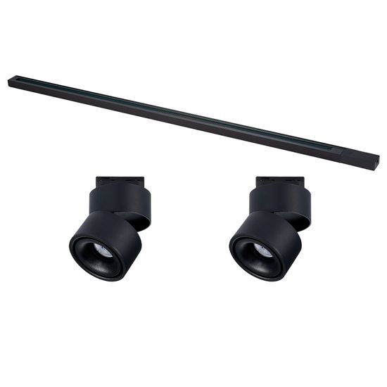 ST2652.430.02 Комплект трековый однофазный, черный, 2 светильника, 1 шинопровод, ST652.436.12, ST001 BASE