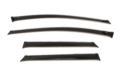 Дефлекторы боковых окон Cobra Tuning на Kia Ceed 2 универсал 2012 хромированный молдинг арт.K13512CR