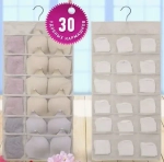 Органайзер двухсторонний подвесной для хранения вещей с крючком «ИДЕЯДОМА», цвет бежевый, 30 карманов, 75*39см