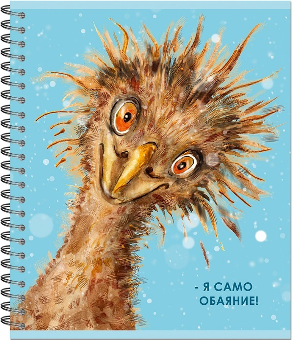 Тетрадь 170х203, 96 л. Гребень, ПТИЦЫ ,190г, 4+0+трафаретный УФ-лак, 4 диз