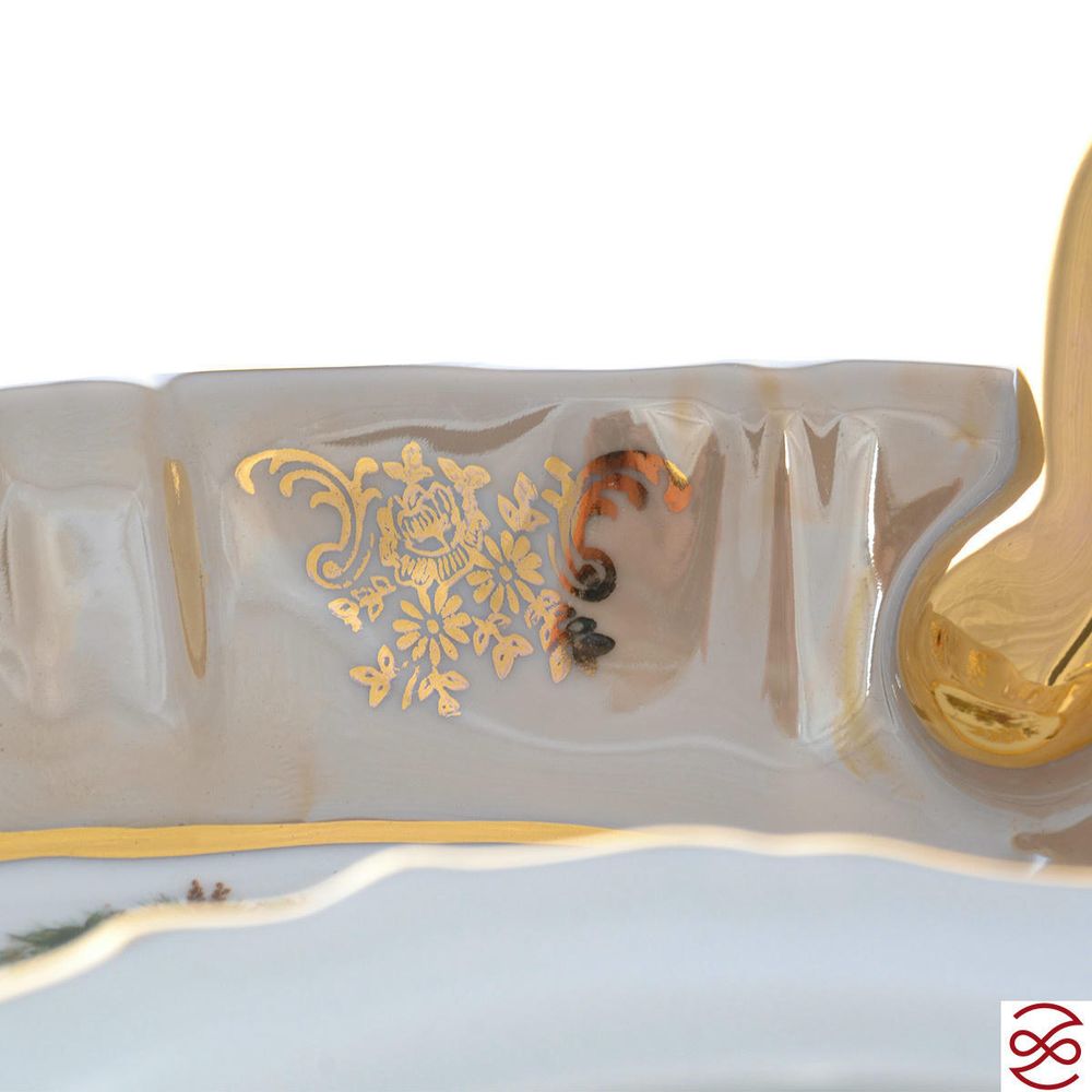 Менажница 5 секции Queen's Crown Aristokrat Охота бежевая 36 см