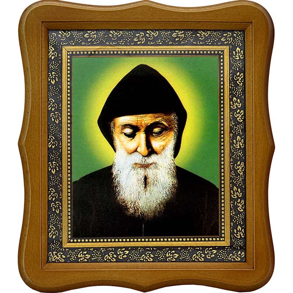 Святой Шарбель. Икона на холсте.