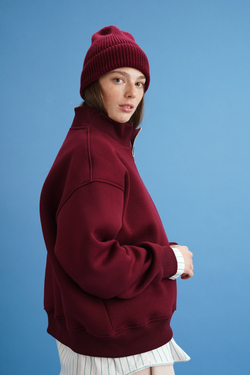 Олимпийка Zoe с начесом, бордо