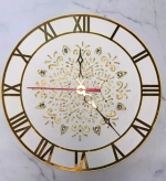 Авторские настенные часы " Золотой узор" 30см