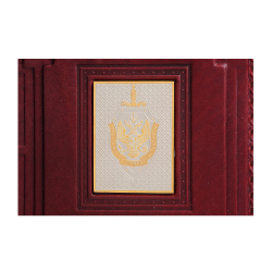 Ежедневник А5 «ФСБ-4» с накладкой покрытой золотом 999 пробы