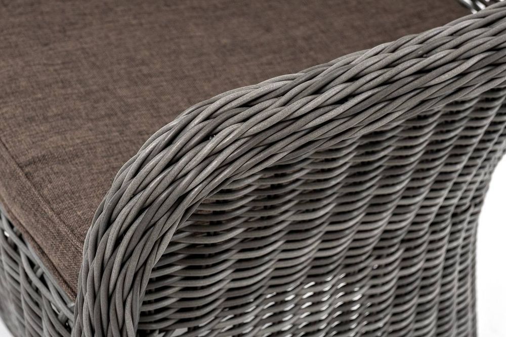 "Эспрессо-80 R" обеденная группа плетеная, цвет графит