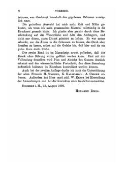 Die Fragmente der Vorsokratiker. Band 1 | H. Diels