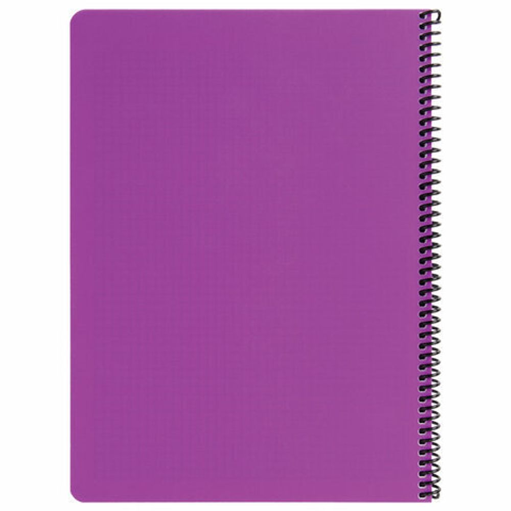 Тетрадь А4, 80 листов, BRAUBERG "Metropolis", спираль пластиковая, клетка, обложка пластик, ФИОЛЕТОВЫЙ, 403394