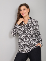Блузка БЛ-22/черномолочный-лабиринт