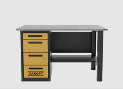 Верстак однотумбовый 4 ящика желтый 1400*700 Garopt, GT1400STY4.yell