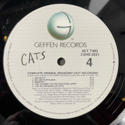 Винтажная виниловая пластинка LP Мюзикл Кошки Andrew Lloyd Webber Cats Complete Original Broadway Cast Recording (USA 1983)