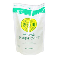 Пенящееся жидкое мыло для тела на основе натуральных компонентов (мягкая упаковка) Miyoshi Additive Free Bubble Body Soap 450мл