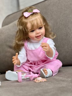 Кукла Реборн виниловая 55см в пакете (FA-037)