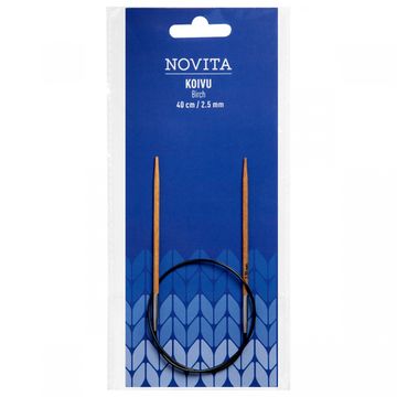 Спицы NOVITA круговые березовые на леске 40 см (укороченные)