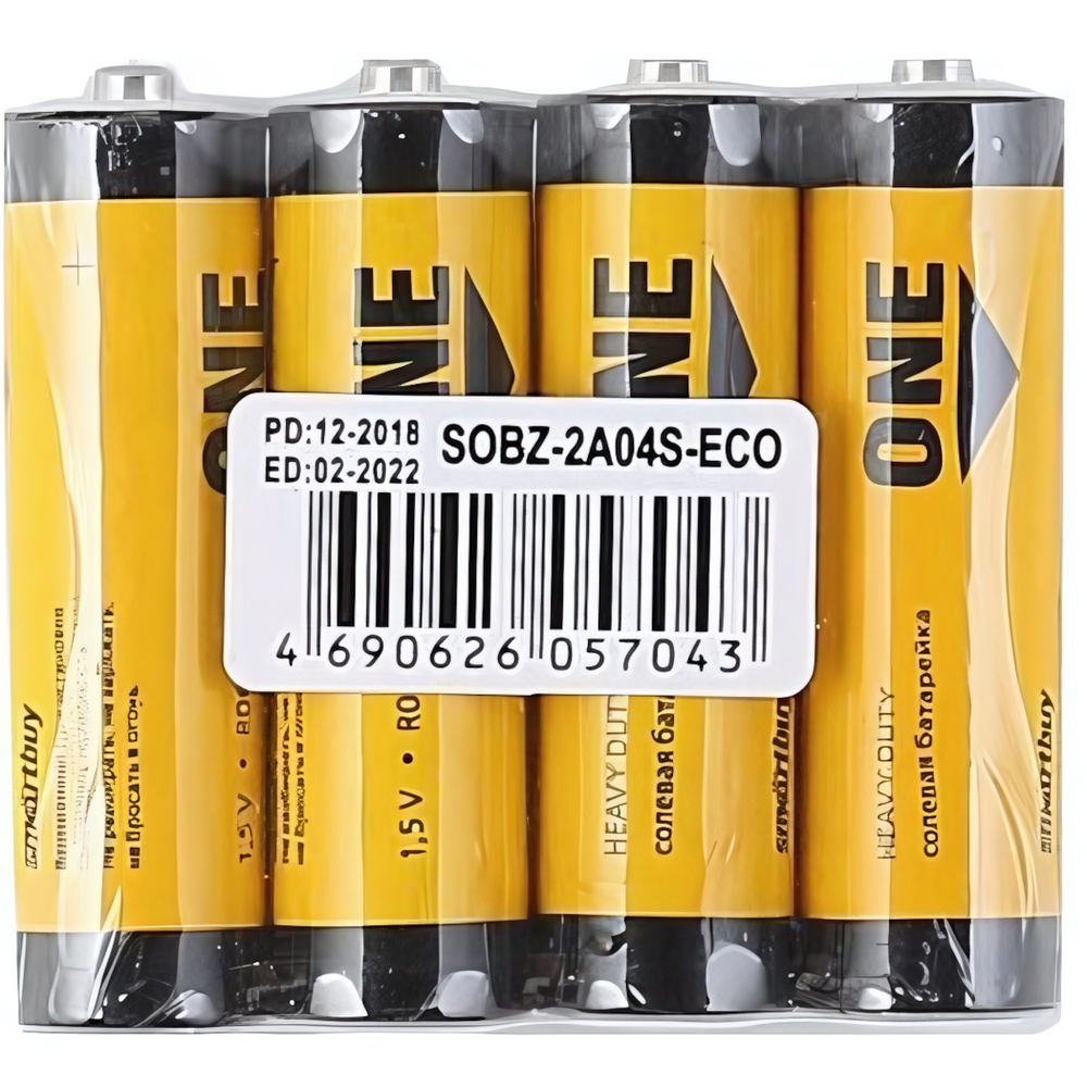 Батарейка R 6 SmartBuy б/б 4S (60/600)