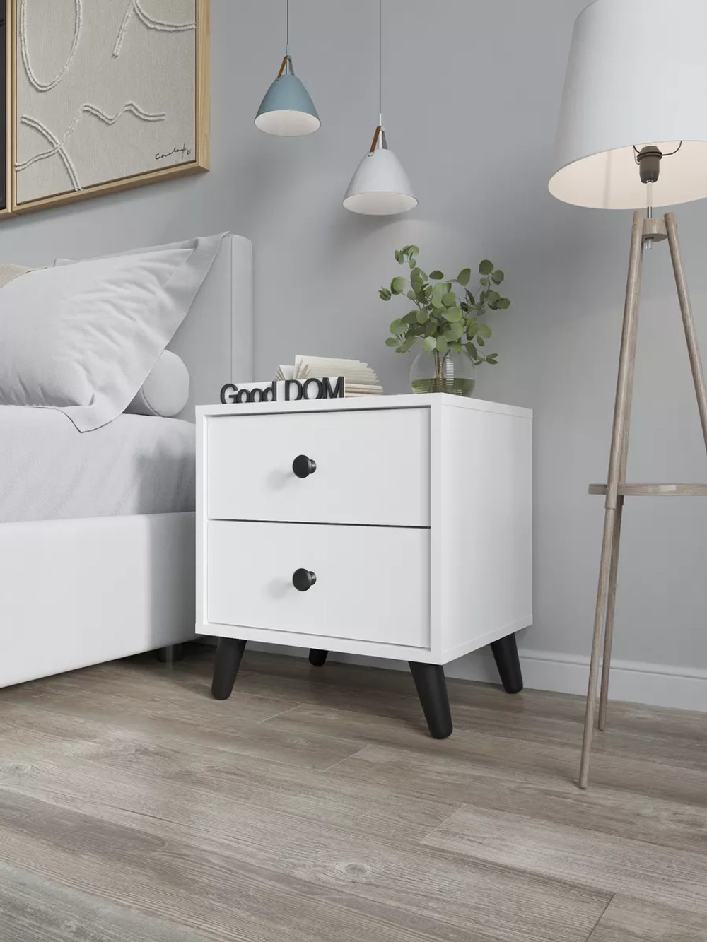 Тумба прикроватная напольная на ножках