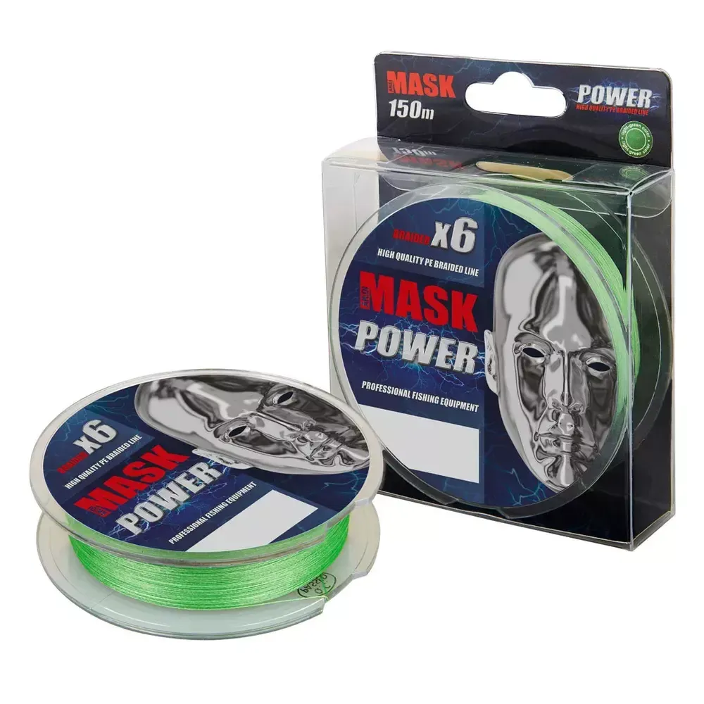 Плетеный шнур AKKOI Mask Power X6-150 (dark-green) d0,12mm MP6DG/150-0,12