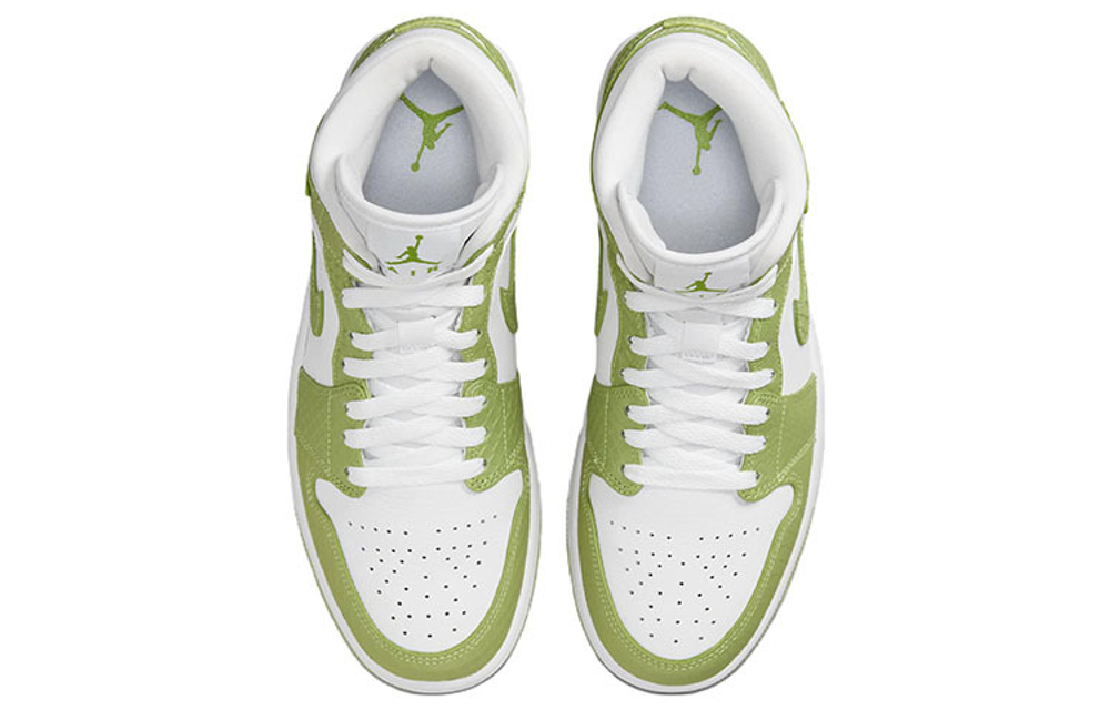 Кроссовки Jordan Air Jordan 1 Mid Se V2 "Green Python" (Женская размерная сетка)