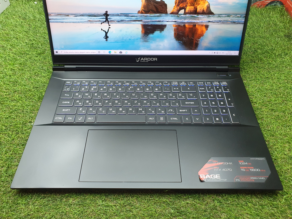 Ноутбук ARDOR i7-13/16Gb/RTX 4070 8Gb/2.5K/165Hz/RAGE X17-I7ND311