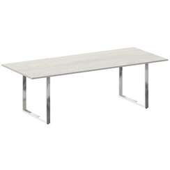 Metal System Direct Стол перег. О-обр. м/к БО.ПРГ-240 Дуб Наварра/Нержавеющая Сталь 2400*1000*750