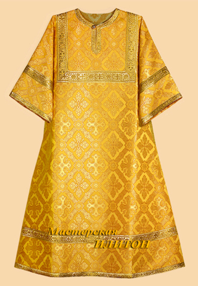 Стихарь детский желтый из шелка.