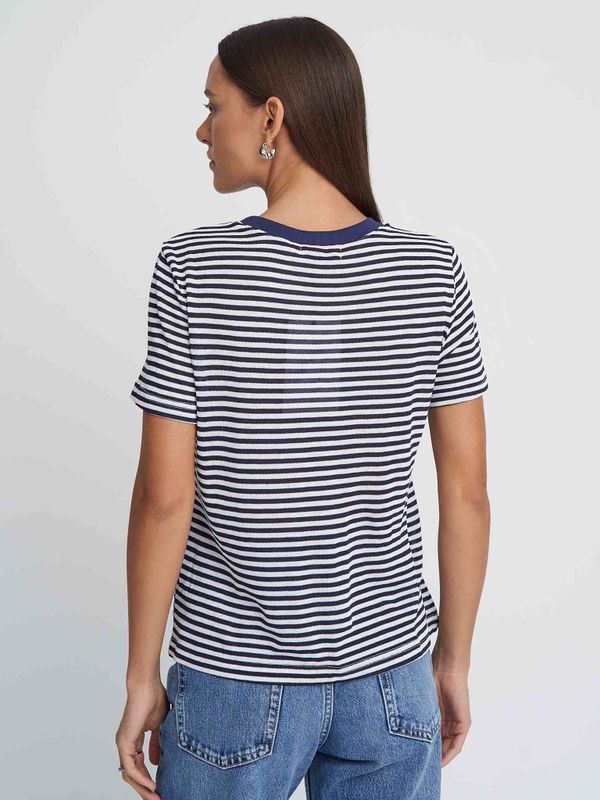 Футболка В Полоску бело-синяя - фото 2