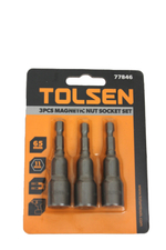 Набор бит с торцевыми магнитными головками TOLSEN 11х65мм 3шт. 77846