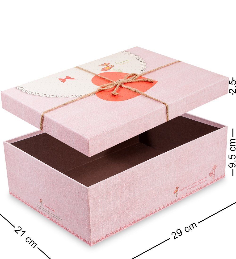 WF-21/3-B Коробка «Прямоугольник» цв.розовый