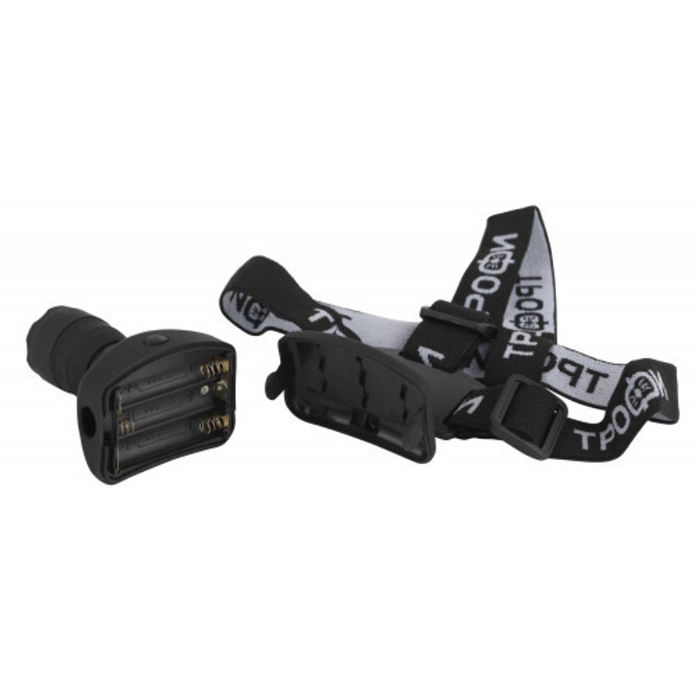 Фонарь налобный светодиодный Трофи Налобные GB-301 на батарейках мощный яркий 2 режима черный с регулируемым фокусом