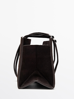 Massimo Dutti Клатч из замши, шоколадный