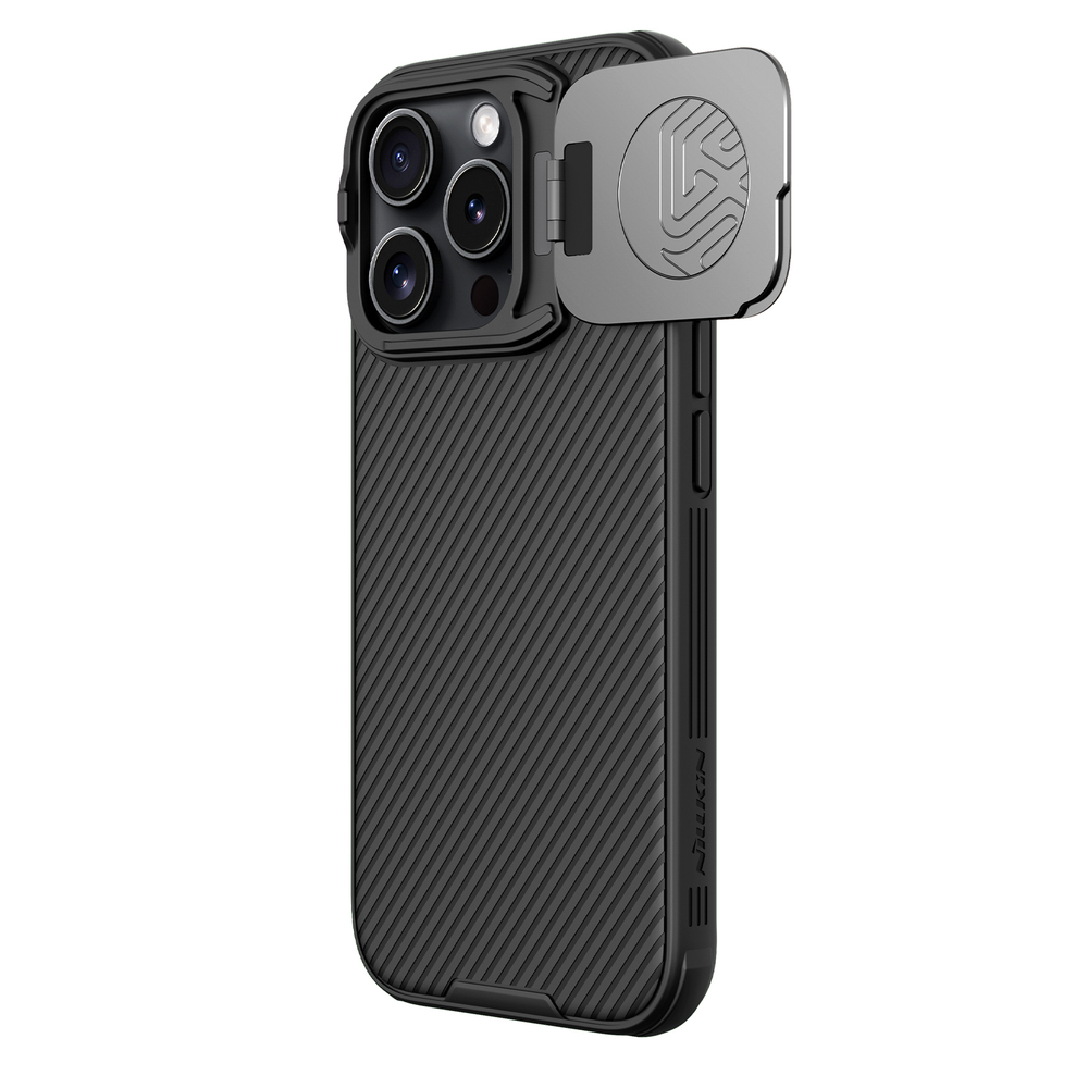 Чехол от Nillkin с металлической откидной крышкой для камеры на iPhone 16 Pro, серия CamShield Prop Case