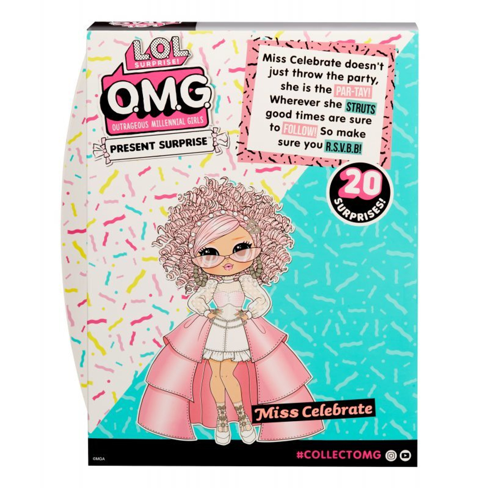 LOL SURPRISE - Кукла OMG Present Surprise Miss Celebrate Gift Doll LOL OMG на день рождения 579755