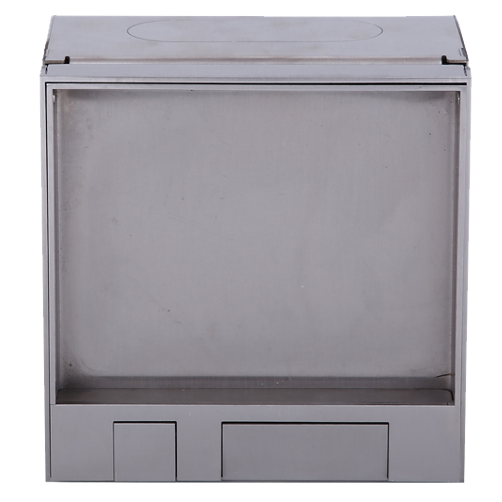 Лючок в пол 4 мод. (2 мод. 45х45 мм.) верт. установка,  металл,  в уровень с напольным покрытием