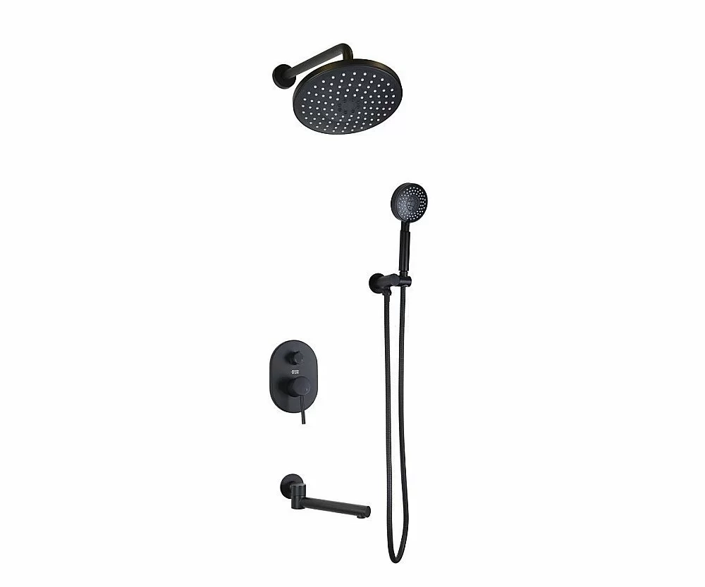 Душевая система Bronze De Luxe SCANDI 14582B черный матовый