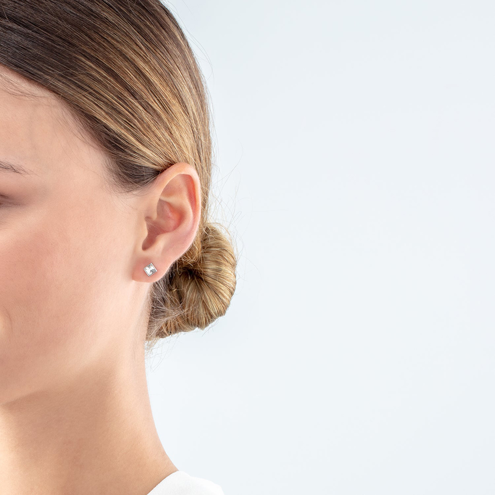 Серьги-пусеты Coeur de Lion Crystal-Silver 0501/21-1817