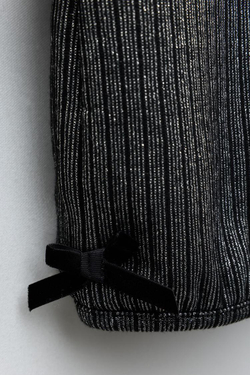 ZARA БЛЕСТЯЩАЯ ФУТБОЛКА В РУБЧИК, ЧЕРНЫЙ