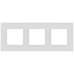 Рамка для розеток и выключателей ЭРА Elegance 14-5013-01М Classic, на 3 поста, белый матовый